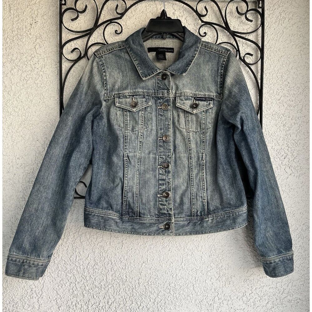 Calvin Klein Denim Jacket- Size XL - Blue